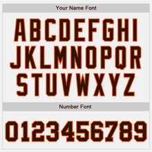 Load image into Gallery viewer, Custom White Brown-Orange Bomber Full-Snap Varsity Letterman Two Tone Jacket