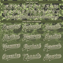 Load image into Gallery viewer, Custom Olive Olive Cream-Black 3D Bomber Full-Snap Varsity Letterman Salute To Service Jacket