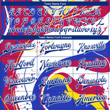 Load image into Gallery viewer, Custom Figure Royal-Red 3D Bomber Full-Snap Varsity Letterman Jacket