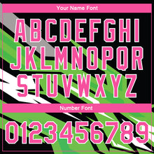 Load image into Gallery viewer, Custom Kelly Green Pink-Black 3D Pattern Design Bomber Full-Snap Varsity Letterman Jacket