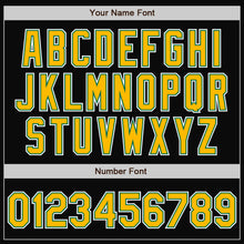 Load image into Gallery viewer, Custom Black Gold-Kelly Green Bomber Full-Snap Varsity Letterman Two Tone Jacket