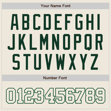 Load image into Gallery viewer, Custom Cream Cream-Green Bomber Full-Snap Varsity Letterman Jacket