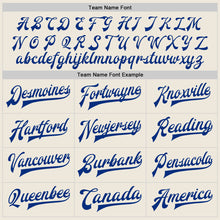 Load image into Gallery viewer, Custom Cream Red-Royal Bomber Full-Snap Varsity Letterman Jacket