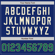 Load image into Gallery viewer, Custom Royal Kelly Green Cream-Black Bomber Full-Snap Varsity Letterman Jacket