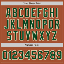 Load image into Gallery viewer, Custom Texas Orange Green-Cream Bomber Full-Snap Varsity Letterman Jacket