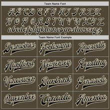 Load image into Gallery viewer, Custom Olive Black-Cream Bomber Full-Snap Varsity Letterman Salute To Service Jacket