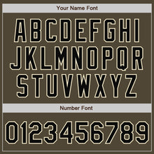 Load image into Gallery viewer, Custom Olive Black-Cream Bomber Full-Snap Varsity Letterman Salute To Service Jacket