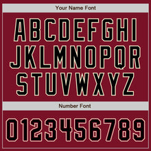 Load image into Gallery viewer, Custom Crimson Black-Cream Bomber Full-Snap Varsity Letterman Jacket