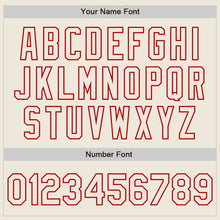 Load image into Gallery viewer, Custom Cream Cream-Red Bomber Full-Snap Varsity Letterman Jacket