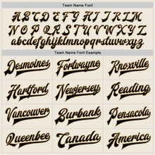 Load image into Gallery viewer, Custom Cream Black Old Gold Bomber Full-Snap Varsity Letterman Jacket