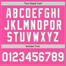 Load image into Gallery viewer, Custom Pink White-Gray Bomber Full-Snap Varsity Letterman Jacket