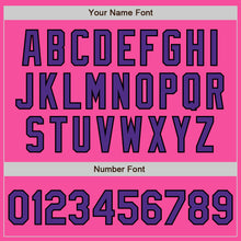 Load image into Gallery viewer, Custom Pink Purple-Black Bomber Full-Snap Varsity Letterman Jacket