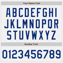 Load image into Gallery viewer, Custom White Royal Bomber Full-Snap Varsity Letterman Jacket