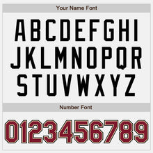 Load image into Gallery viewer, Custom White Crimson City Cream-Black Bomber Full-Snap Varsity Letterman Jacket