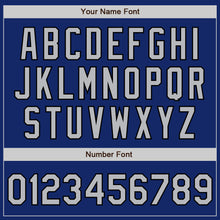 Load image into Gallery viewer, Custom Royal Gray-Black Bomber Full-Snap Varsity Letterman Jacket