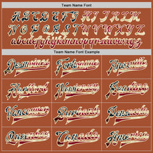 Load image into Gallery viewer, Custom Texas Orange Vintage USA Flag Cream-Black Bomber Full-Snap Varsity Letterman Jacket