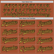 Load image into Gallery viewer, Custom Texas Orange Old Gold-Black Bomber Full-Snap Varsity Letterman Jacket