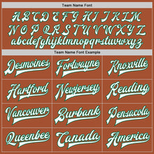 Load image into Gallery viewer, Custom Texas Orange White-Kelly Green Bomber Full-Snap Varsity Letterman Jacket