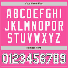 Load image into Gallery viewer, Custom Pink White-Black Bomber Full-Snap Varsity Letterman Jacket