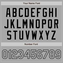 Load image into Gallery viewer, Custom Gray Black Bomber Full-Snap Varsity Letterman Jacket