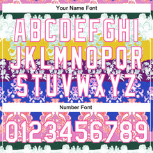 Load image into Gallery viewer, Custom White Pink-Gold Heron 3D Pattern Design Bomber Full-Snap Varsity Letterman Jacket