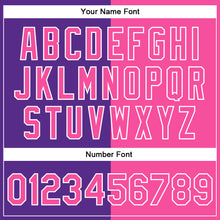 Load image into Gallery viewer, Custom Purple Pink-White Eagle 3D Pattern Design Bomber Full-Snap Varsity Letterman Jacket