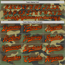 Load image into Gallery viewer, Custom Camo Orange-Black Bomber Full-Snap Varsity Letterman Salute To Service Jacket