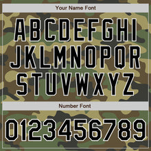 Load image into Gallery viewer, Custom Camo Black-White Bomber Full-Snap Varsity Letterman Salute To Service Jacket