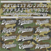 Load image into Gallery viewer, Custom Camo White Black-Gray Bomber Full-Snap Varsity Letterman Salute To Service Jacket