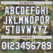 Load image into Gallery viewer, Custom Camo White Navy-Gray Bomber Full-Snap Varsity Letterman Salute To Service Jacket