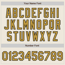 Load image into Gallery viewer, Custom Cream Old Gold-Black Bomber Full-Snap Varsity Letterman Jacket