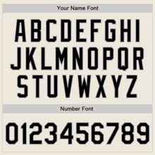 Load image into Gallery viewer, Custom Cream Black-Gray Bomber Full-Snap Varsity Letterman Jacket