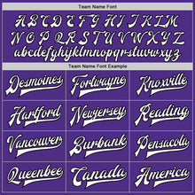 Load image into Gallery viewer, Custom Purple White-Black Bomber Full-Snap Varsity Letterman Jacket