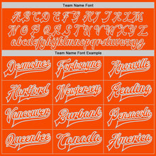 Load image into Gallery viewer, Custom Orange White-Gray Bomber Full-Snap Varsity Letterman Jacket
