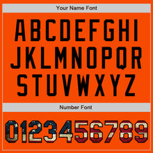 Load image into Gallery viewer, Custom Orange Vintage USA Flag Black-Cream Bomber Full-Snap Varsity Letterman Jacket