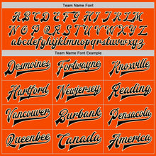 Load image into Gallery viewer, Custom Orange Black-Cream Bomber Full-Snap Varsity Letterman Jacket