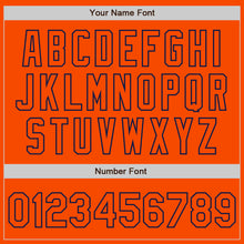 Load image into Gallery viewer, Custom Orange Navy Bomber Full-Snap Varsity Letterman Jacket