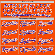 Load image into Gallery viewer, Custom Orange Purple-White Bomber Full-Snap Varsity Letterman Jacket