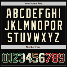 Load image into Gallery viewer, Custom Black Cream Pinstripe Vintage Mexican Flag Bomber Full-Snap Varsity Letterman Jacket