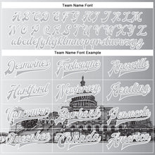 Load image into Gallery viewer, Custom Gray White-Black United States Capitol 3D Pattern Design Bomber Full-Snap Varsity Letterman Jacket