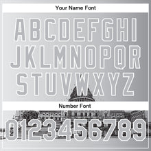 Load image into Gallery viewer, Custom Gray White-Black United States Capitol 3D Pattern Design Bomber Full-Snap Varsity Letterman Jacket