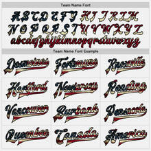 Load image into Gallery viewer, Custom White Black Pinstripe Vintage USA Flag Bomber Full-Snap Varsity Letterman Jacket