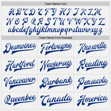 Load image into Gallery viewer, Custom White Royal Pinstripe Red Bomber Full-Snap Varsity Letterman Jacket