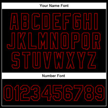 Load image into Gallery viewer, Custom Black Red-City Cream Spartan Logo With Vintage USA Flag 3D Pattern Design Bomber Full-Snap Varsity Letterman Two Tone Jacket