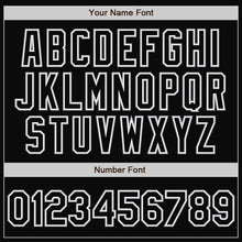 Load image into Gallery viewer, Custom Black White-Gray Bomber Full-Snap Varsity Letterman Two Tone Jacket