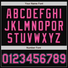 Load image into Gallery viewer, Custom Black Pink-Teal Bomber Full-Snap Varsity Letterman Two Tone Jacket