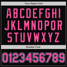 Load image into Gallery viewer, Custom Black Pink-Light Blue Bomber Full-Snap Varsity Letterman Two Tone Jacket