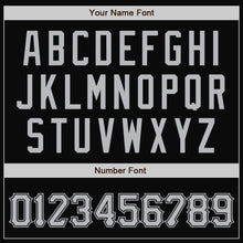 Load image into Gallery viewer, Custom Black Gray Bomber Full-Snap Varsity Letterman Two Tone Jacket