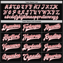 Load image into Gallery viewer, Custom Black White Red-Gray Bomber Full-Snap Varsity Letterman Two Tone Jacket