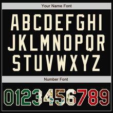 Load image into Gallery viewer, Custom Black Vintage Mexican Flag Cream-Olive Bomber Full-Snap Varsity Letterman Two Tone Jacket